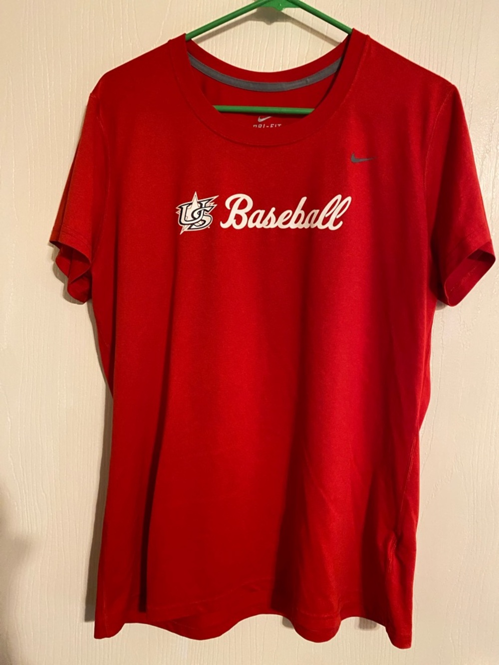 Nike Red 'Baseball' Short-Sleeve Performance Tee